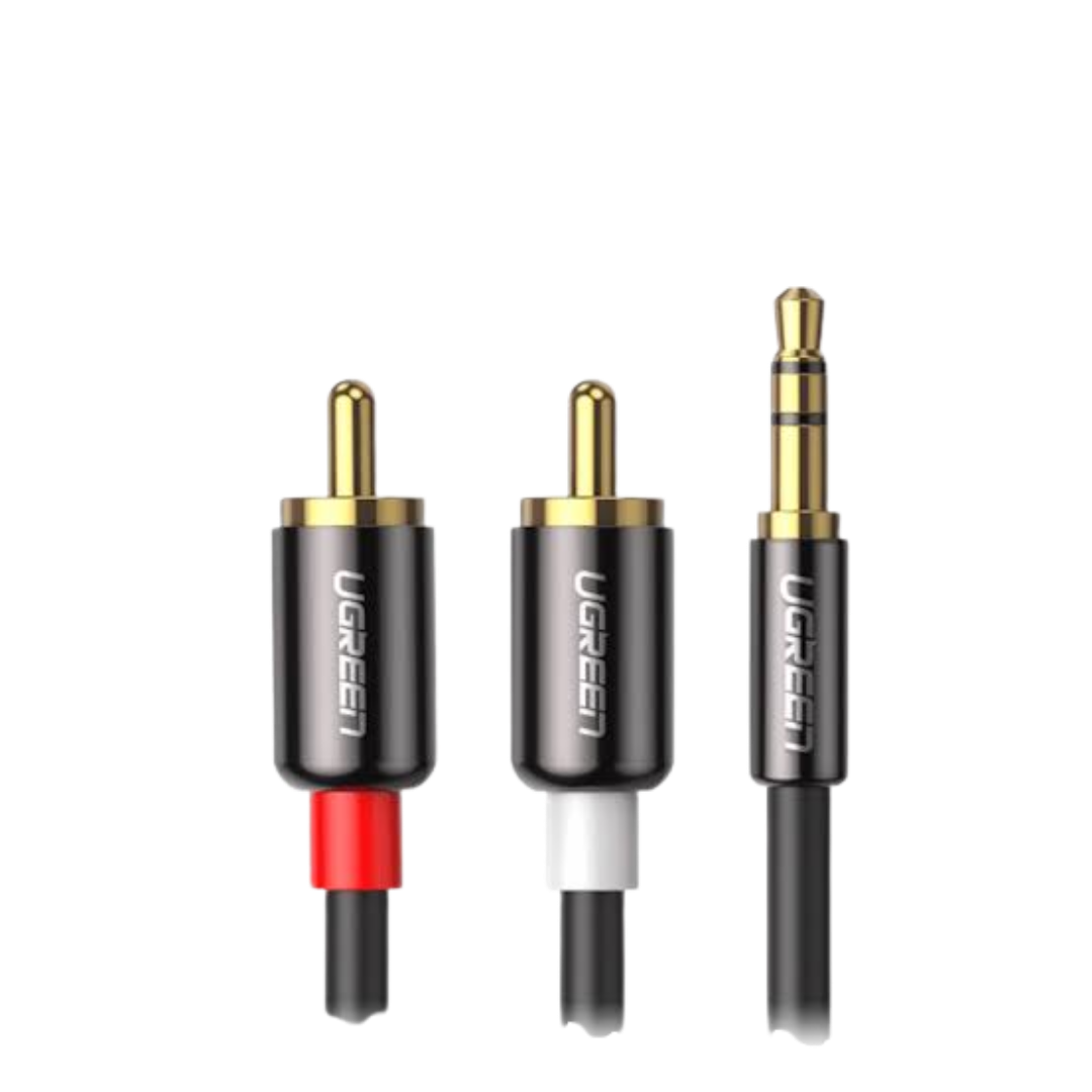 UGREEN 3.5mm to 2RCA Male Cable 2 Meter 10584