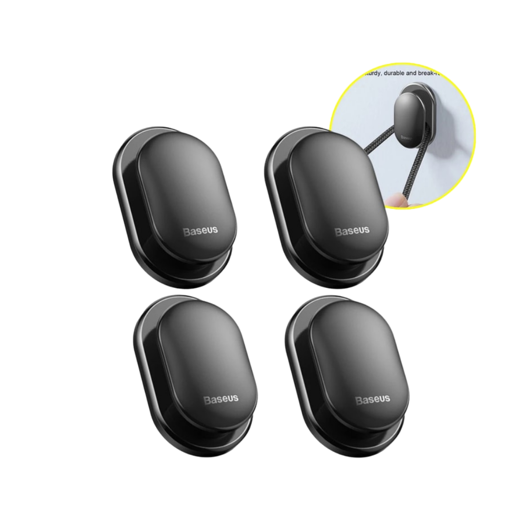 Baseus 4Pcs Phone Car Holder Self Adhesive Wall Hooks Hanger For Car Interior Home Storage Organizer