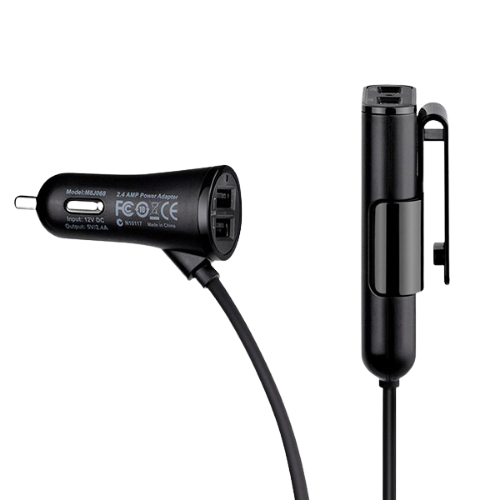 Budi 4 Port Passenger Car Charger M8J068-BLK