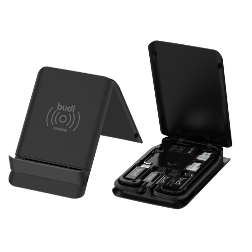 Budi Multi Functional Box For Phones With Wireless Charger M8J515W-BLK