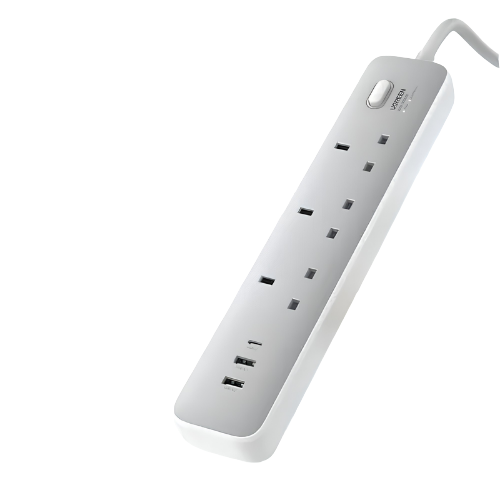 UGREEN 30W 3 AC Power Strip With Master Switch 2A1C