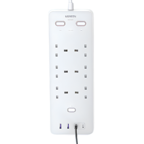 UGREEN 6 Outlet Surge Protector USB 65W 2C2A
