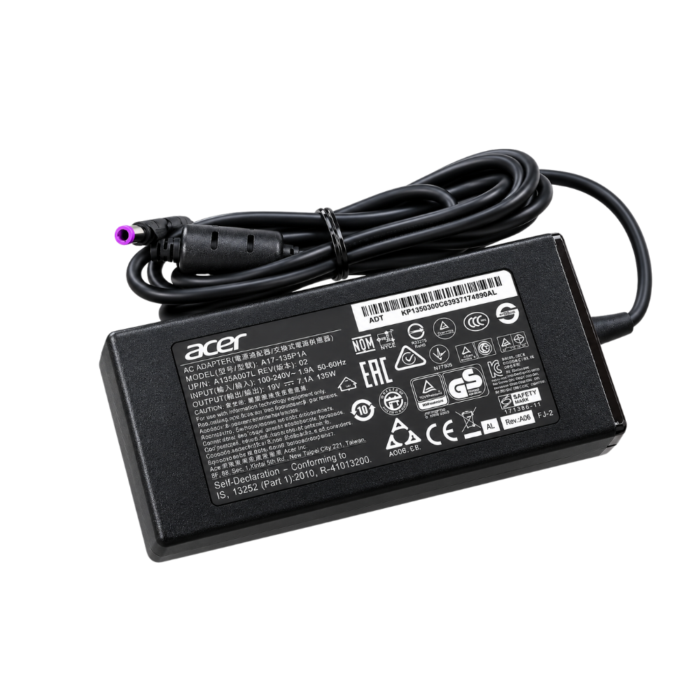 Acer 19V 7.1A 135W 5.51.7mm Charging Adapter